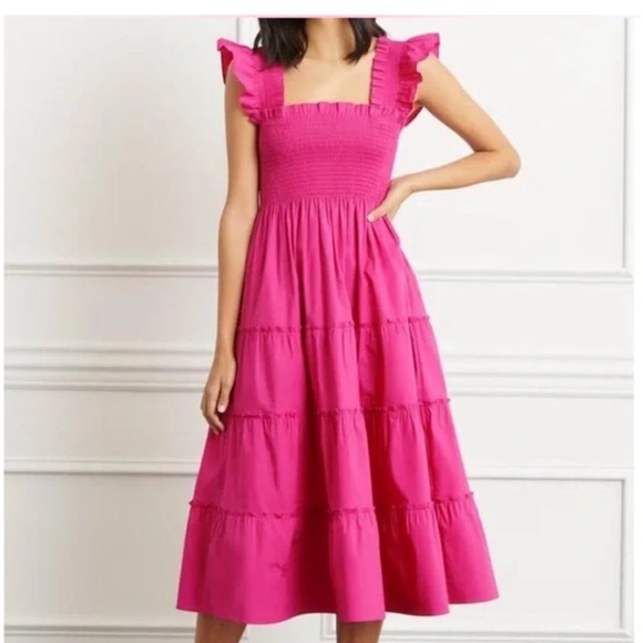NWT Hill House Home Ellie Nap Dress in Bougainvillea Pink Women’s Sz Medium - Picture 2 of 7